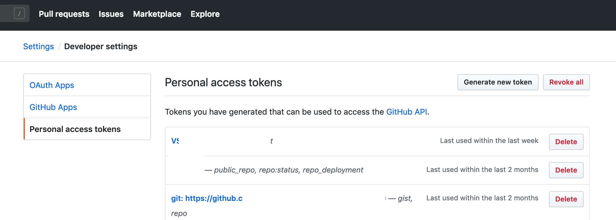 github access token